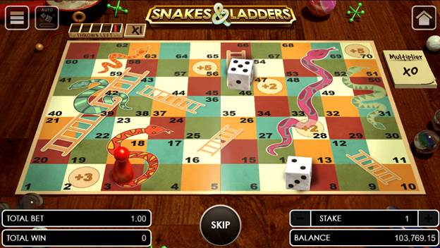 Snakes and Ladders game scene